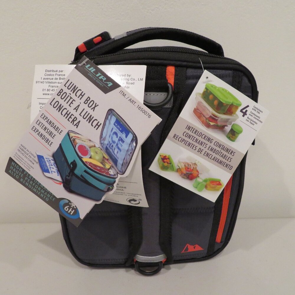 Ultra Arctic Zone Expandable Insulated Lunch Box Ice Walls Containers New w Tags